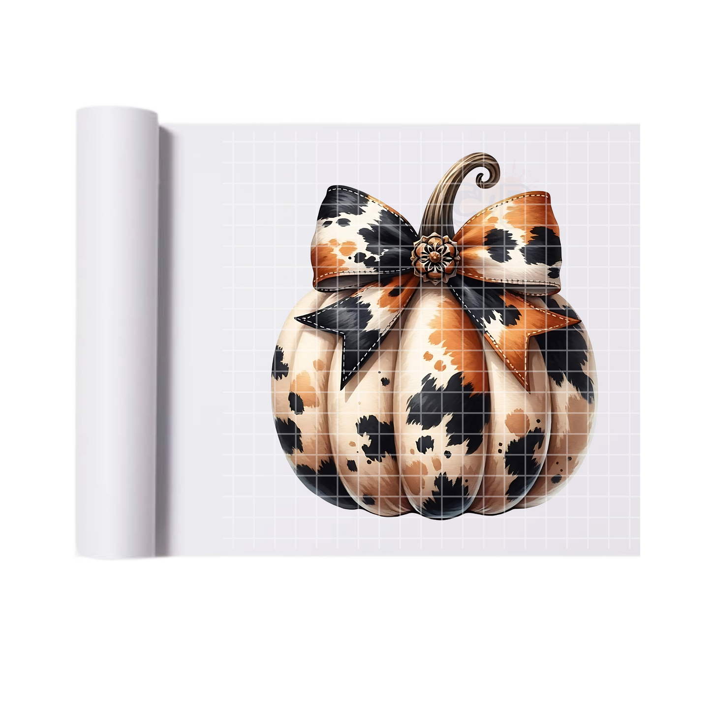 Cow Print Pumpkin DTF Transfer