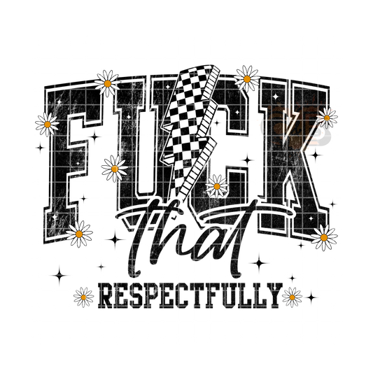 F**K That Retro Checkered Bolt PNG