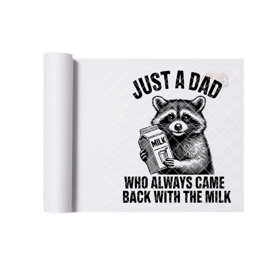 Racoon Milk Dad DTF Transfer