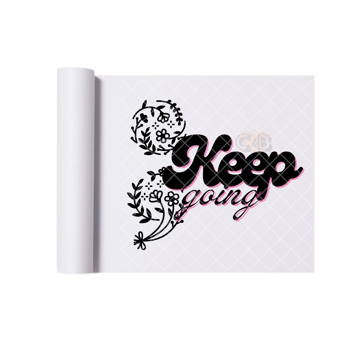 Keep Going Semicolon Pink DTF Transfer