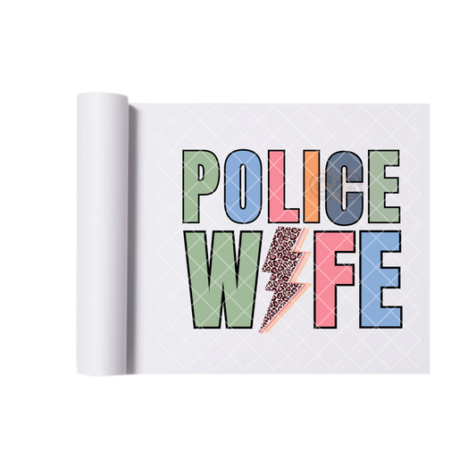 Police Wife DTF Transfer