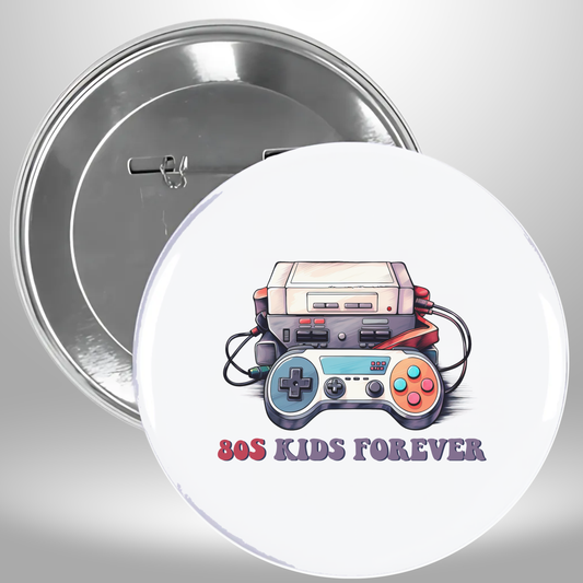 80s Kids Forever Pinback Button