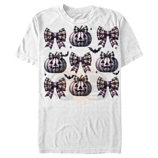 Black Bows Purple Pumpkin T-Shirt