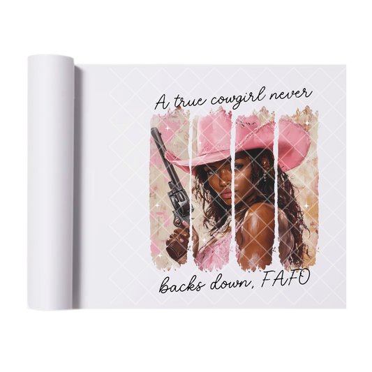 True Cowgirl Energy - Ready To Press Print Transfer for Apparel, Cotton, Polyester & Blends - High-Quality Print- Commercial Grade