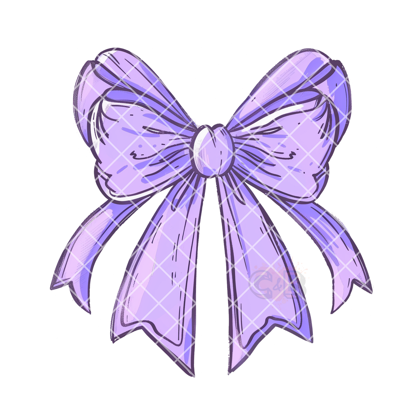 Purple bow illustration PNG