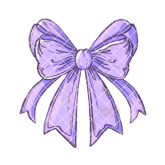 Purple bow illustration PNG