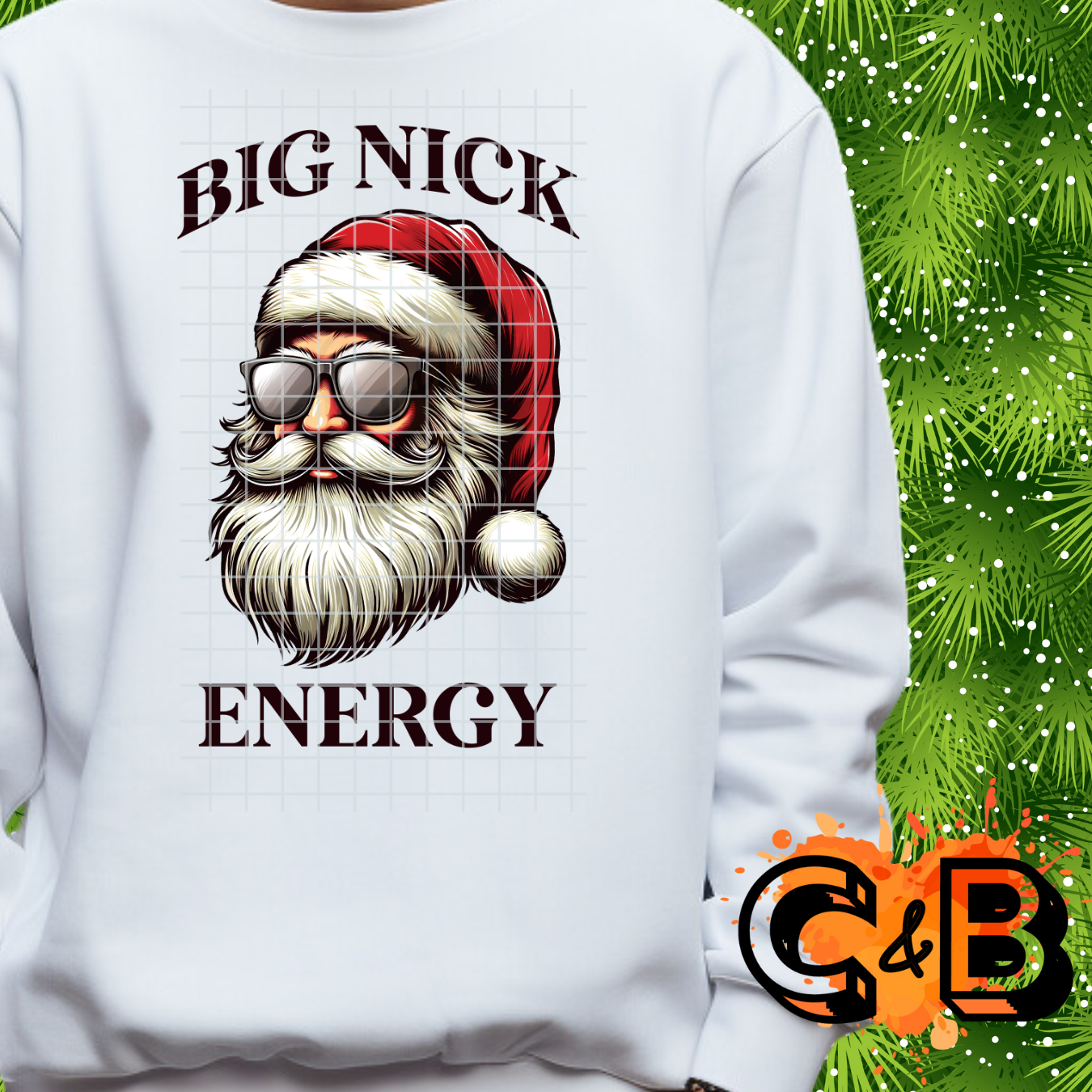 Big Nick Energy Santa DTF Transfer