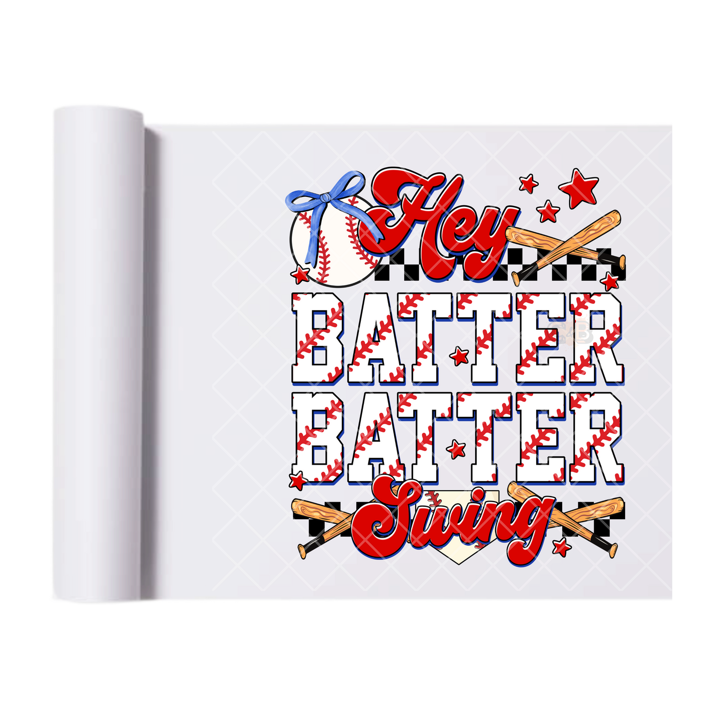 Batter Batter - Direct Print Film Transfer for T-Shirts, Cotton, Polyester & Blends - High-Quality Print