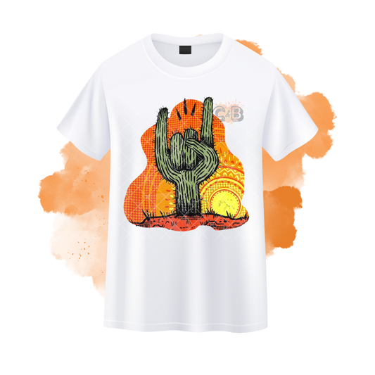 Rock On Cactus Sunset T-Shirt