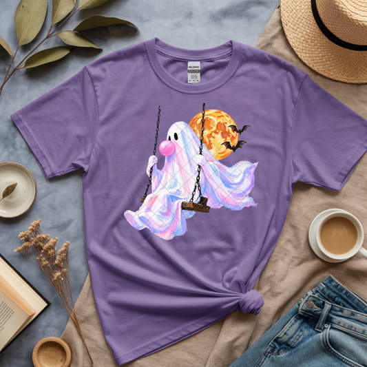 Boujie Ghost Swinging - Premium Graphic T-Shirt for Casual Wear