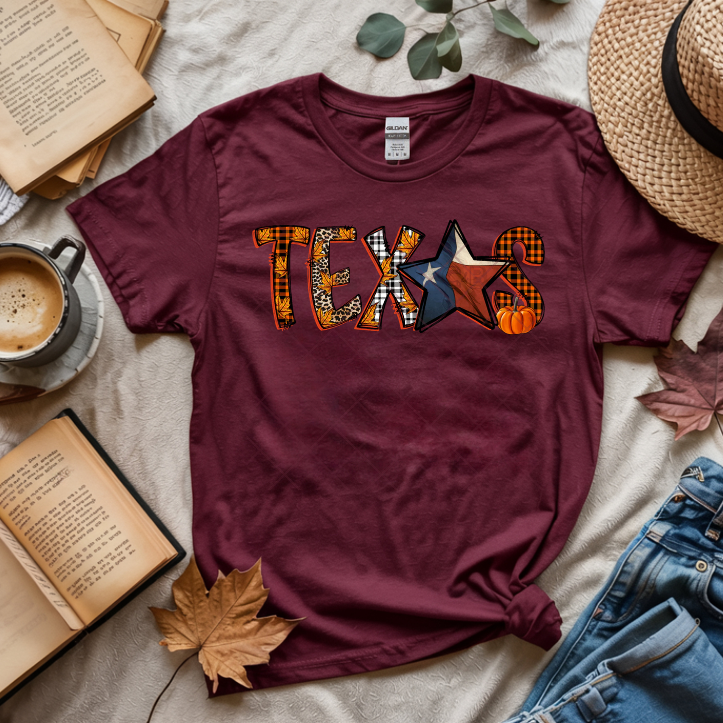 Texas Fall - Premium Graphic T-Shirt for Casual Wear