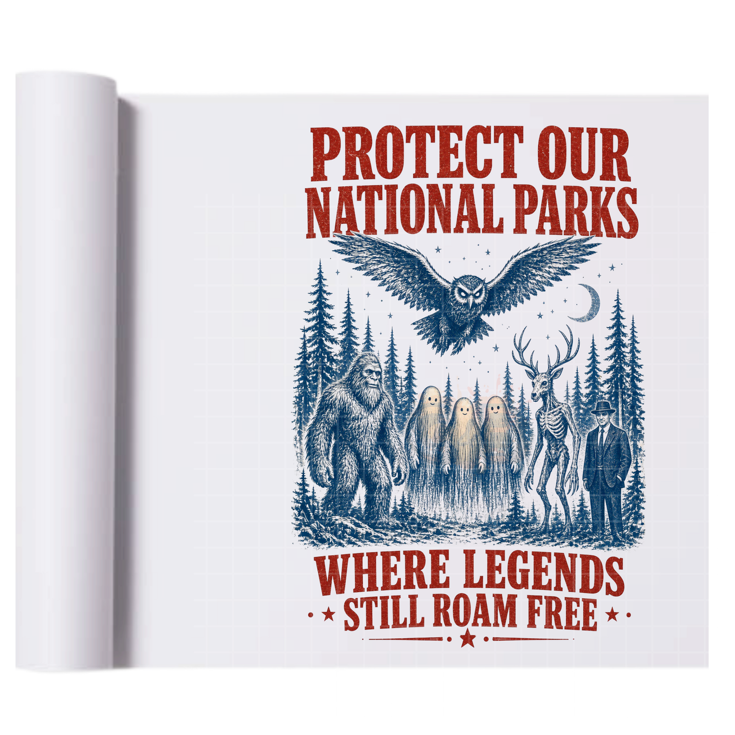 Where legends still roam - Direct Print Film Transfer for Trendy T-Shirts, Cotton, Polyester & Blends - High-Quality Print