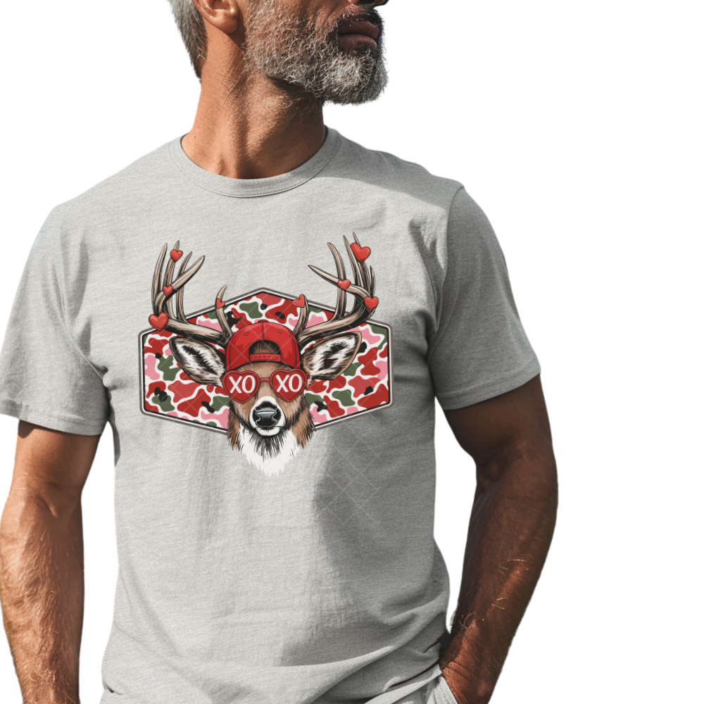 Deer Xoxo Fitted Cap - T-Shirt, Premium Graphic, Trendy T-Shirt for Casual Wear