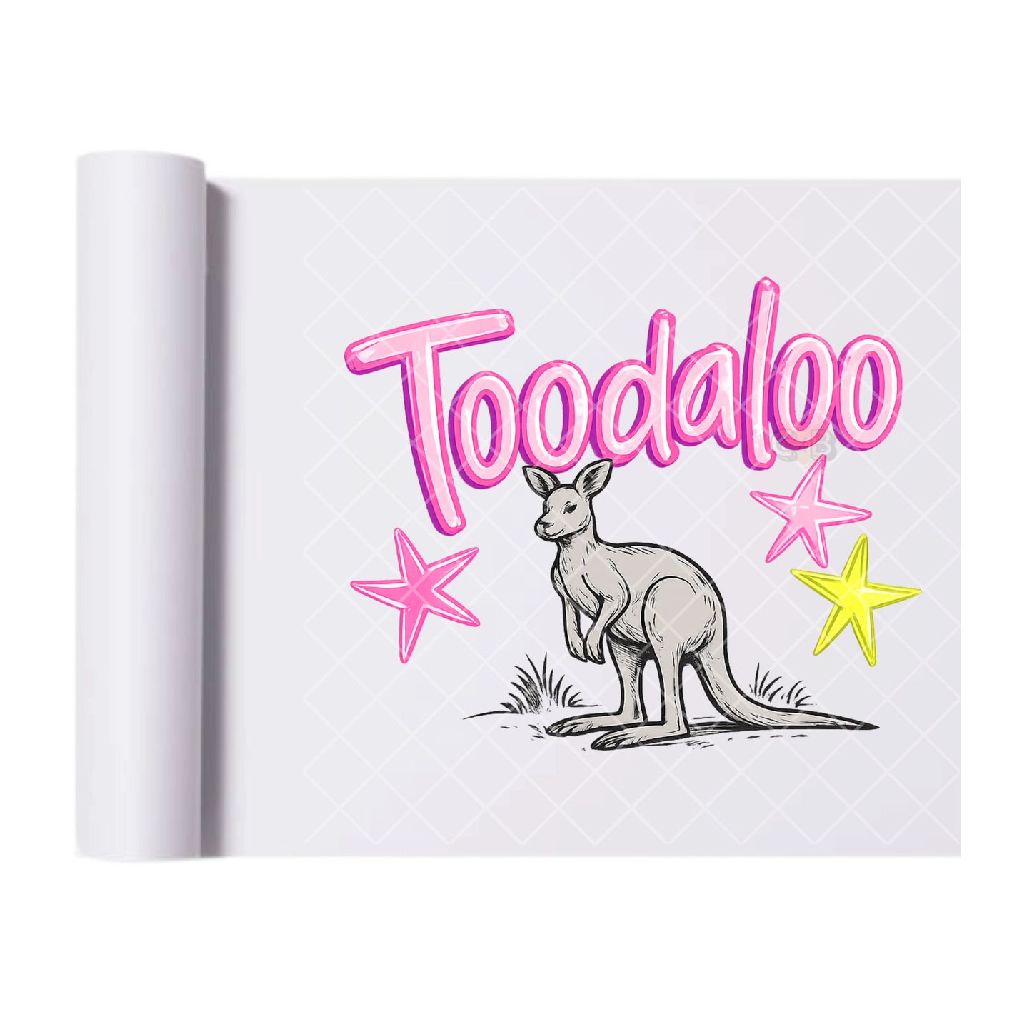 Todaloo Kangaroo - Direct Transfer Print, Ready To Press For T-Shirts, Cotton, Polyester & Blends - Tshirt Business Quality