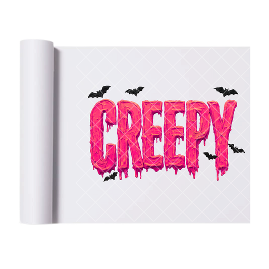 Paint Smudge Creepy - Ready To Press Print Transfer for Apparel, Cotton, Polyester & Blends - High-Quality Print- Commercial Grade
