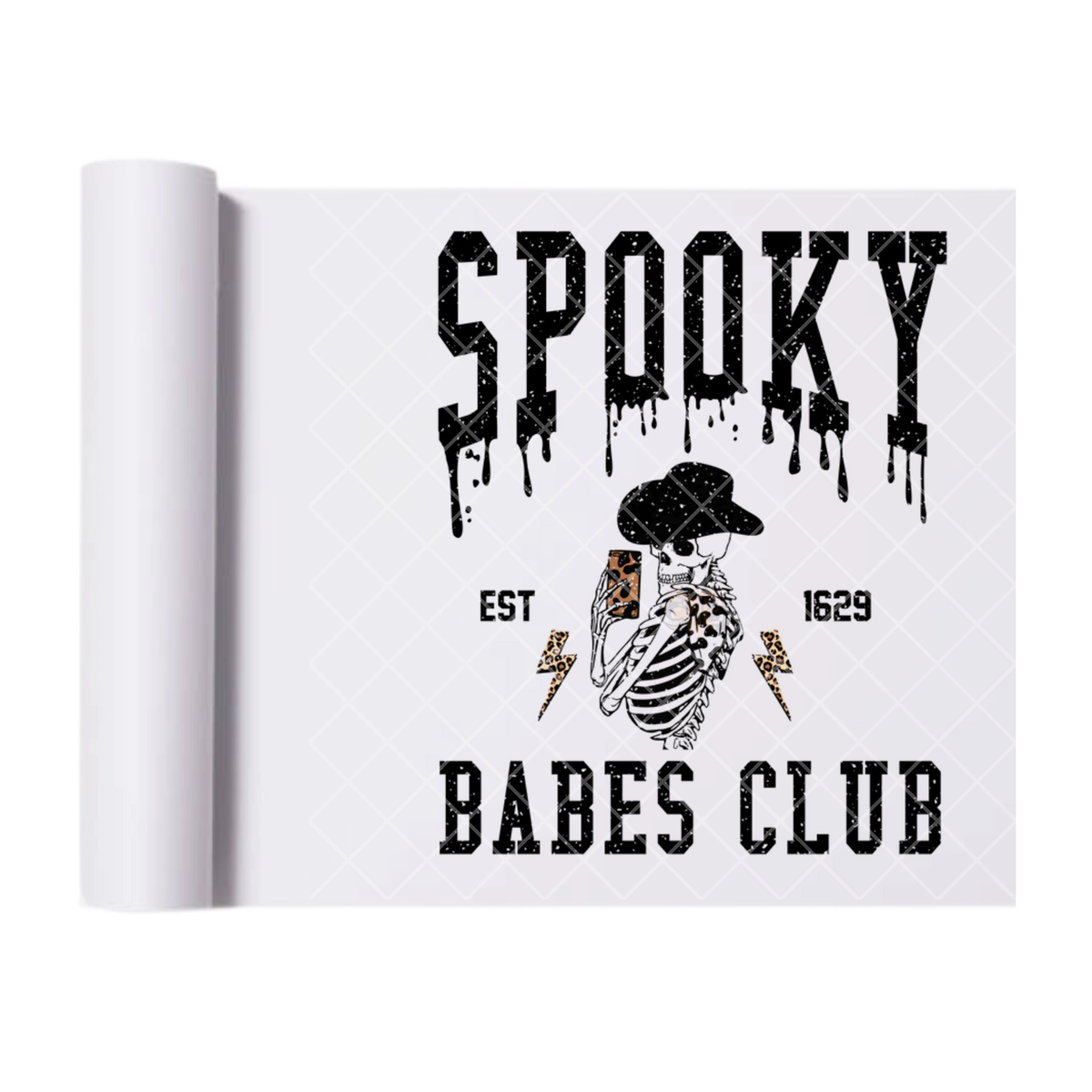 Spooky Babe Club - Ready To Press Print Transfer for Apparel, Cotton, Polyester & Blends - High-Quality Print- Commercial Grade