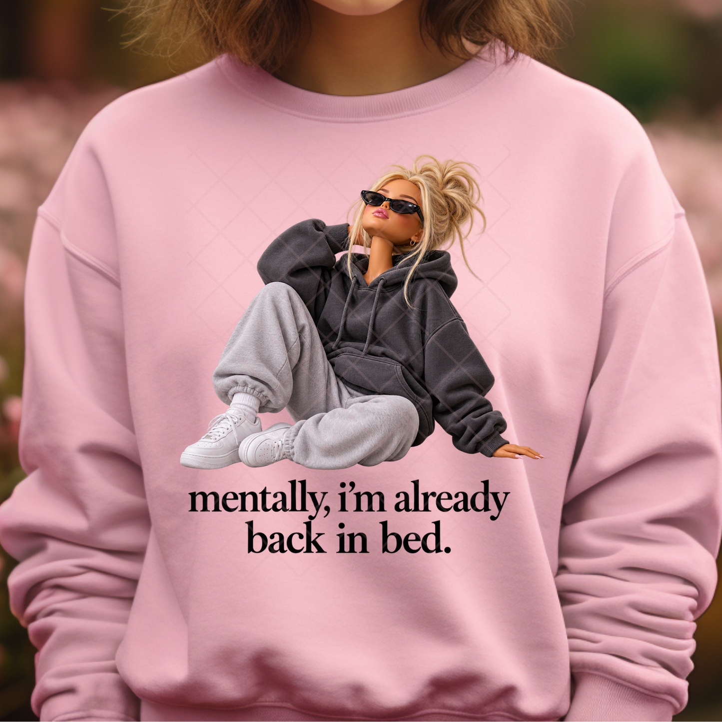 Mentally I'm In Bed - Premium Graphic Trendy T-Shirt for Casual Wear