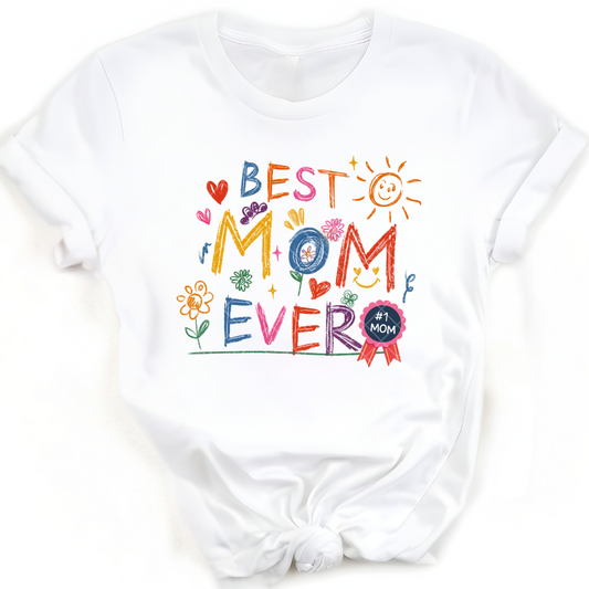 Best Mom Ever Young Font - Premium Graphic T-Shirt for Casual Wear