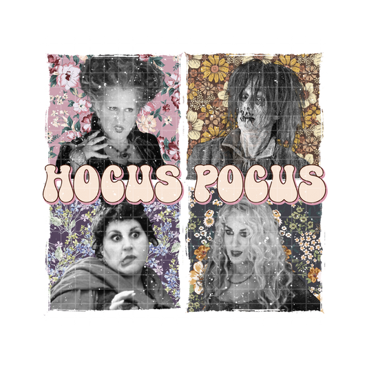 Hocus Pocus Floral Murals PNG