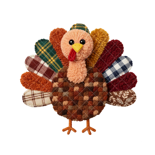 Quilted Turkey Faux Fabric PNG File