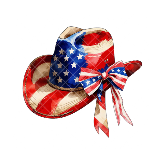 American Flag Cowboy Hat PNG