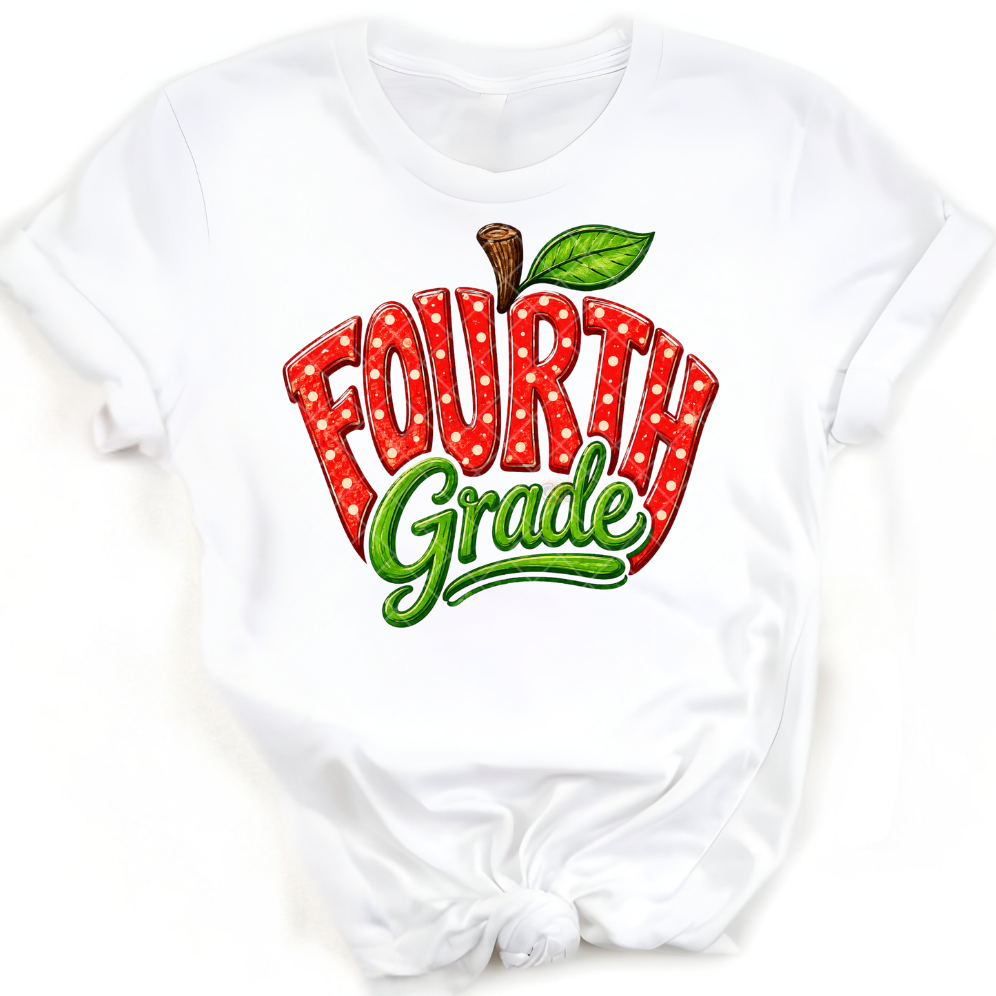 Fourth Grade Apple - Premium Graphic T-Shirt for Casual Wear