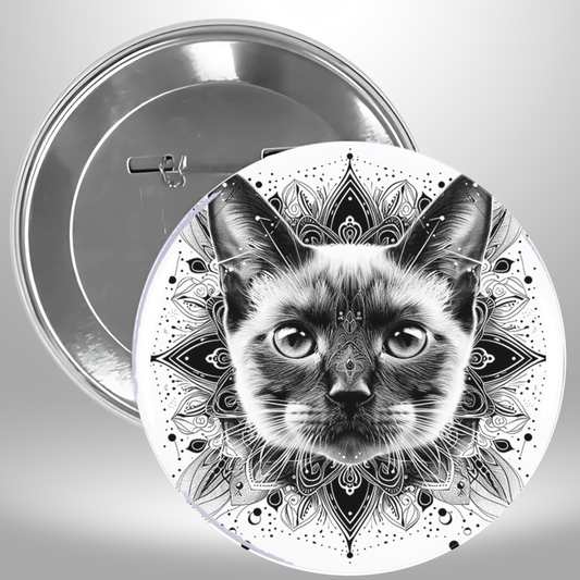 Bw Cat Pinback Button