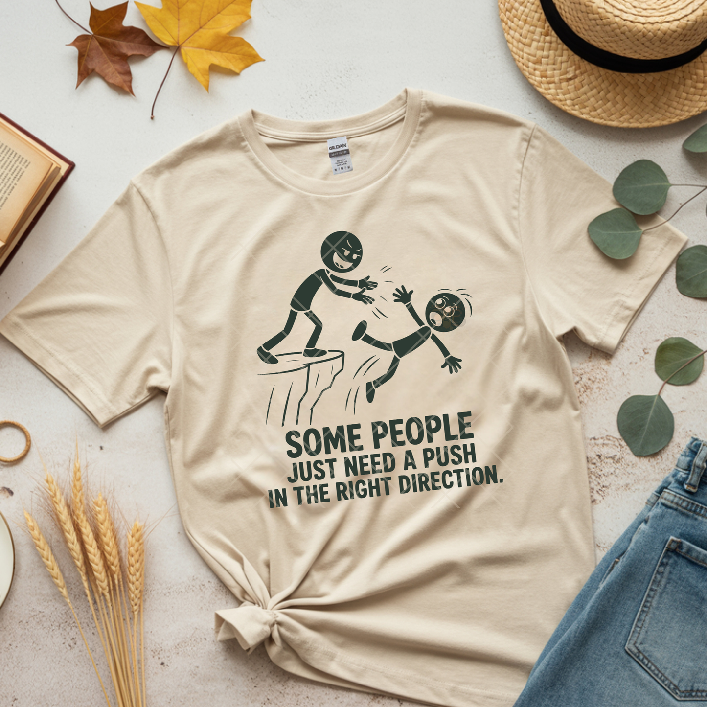 Some People Just Need A Little - Premium Graphic T-Shirt for Casual Wear