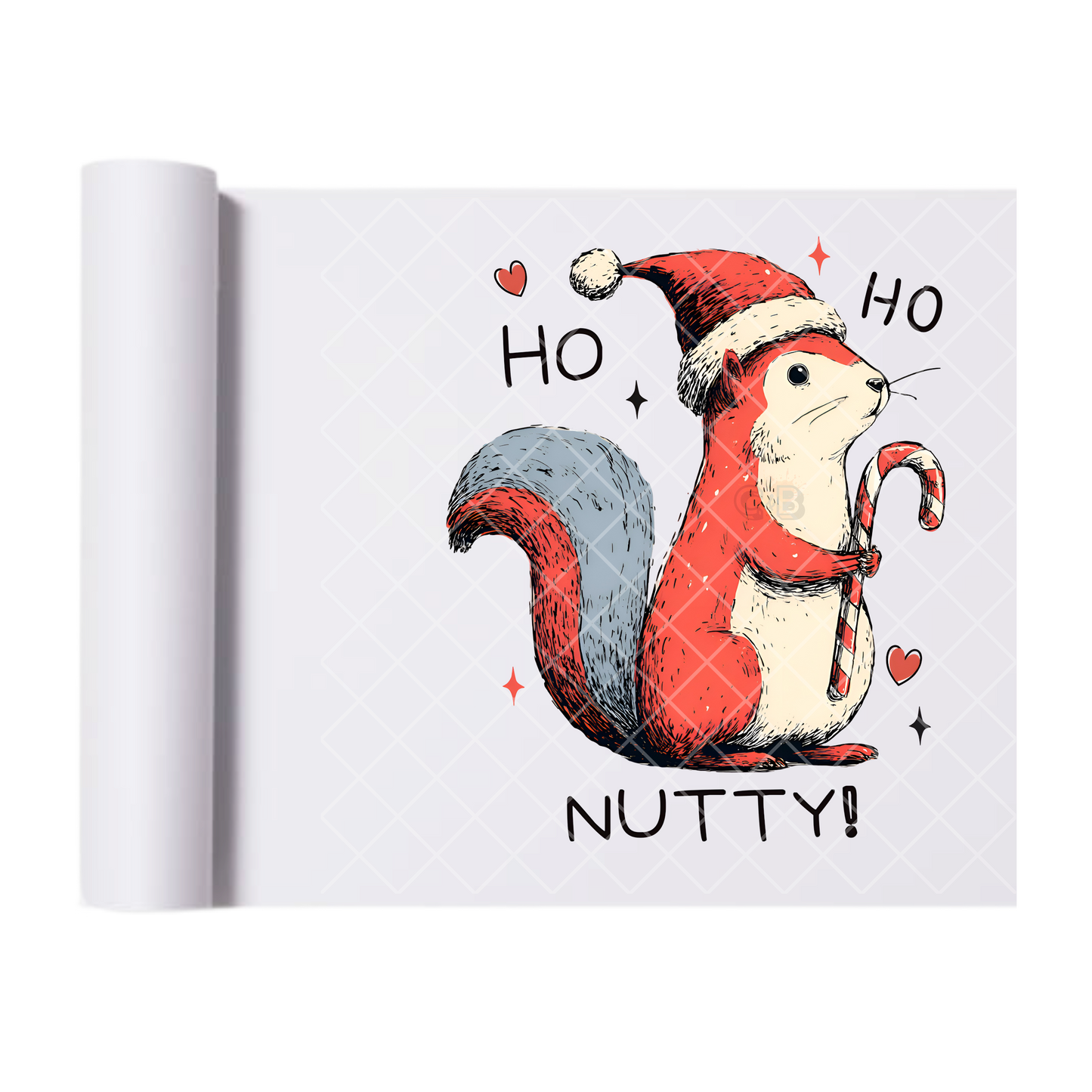 Nutty Christmas - Direct Transfer Print, Ready To Press For T-Shirts, Cotton, Polyester & Blends - Tshirt Business Quality