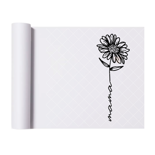 Mama Daisy - Direct Print Film Transfer for T-Shirts, Cotton, Polyester & Blends - High-Quality Print