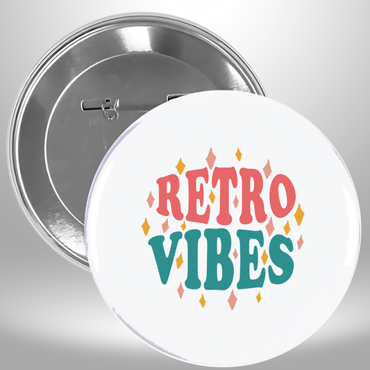 Retro Vibes Pinback Button