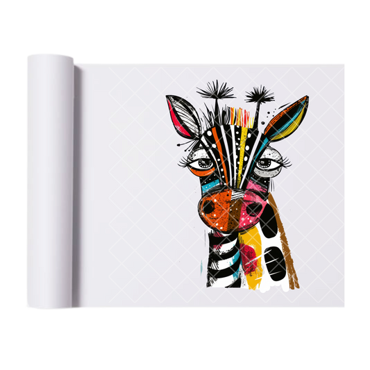 Zebra Art Painting - Direct Print Film Transfer for Trendy T-Shirts, Cotton, Polyester & Blends - High-Quality Print