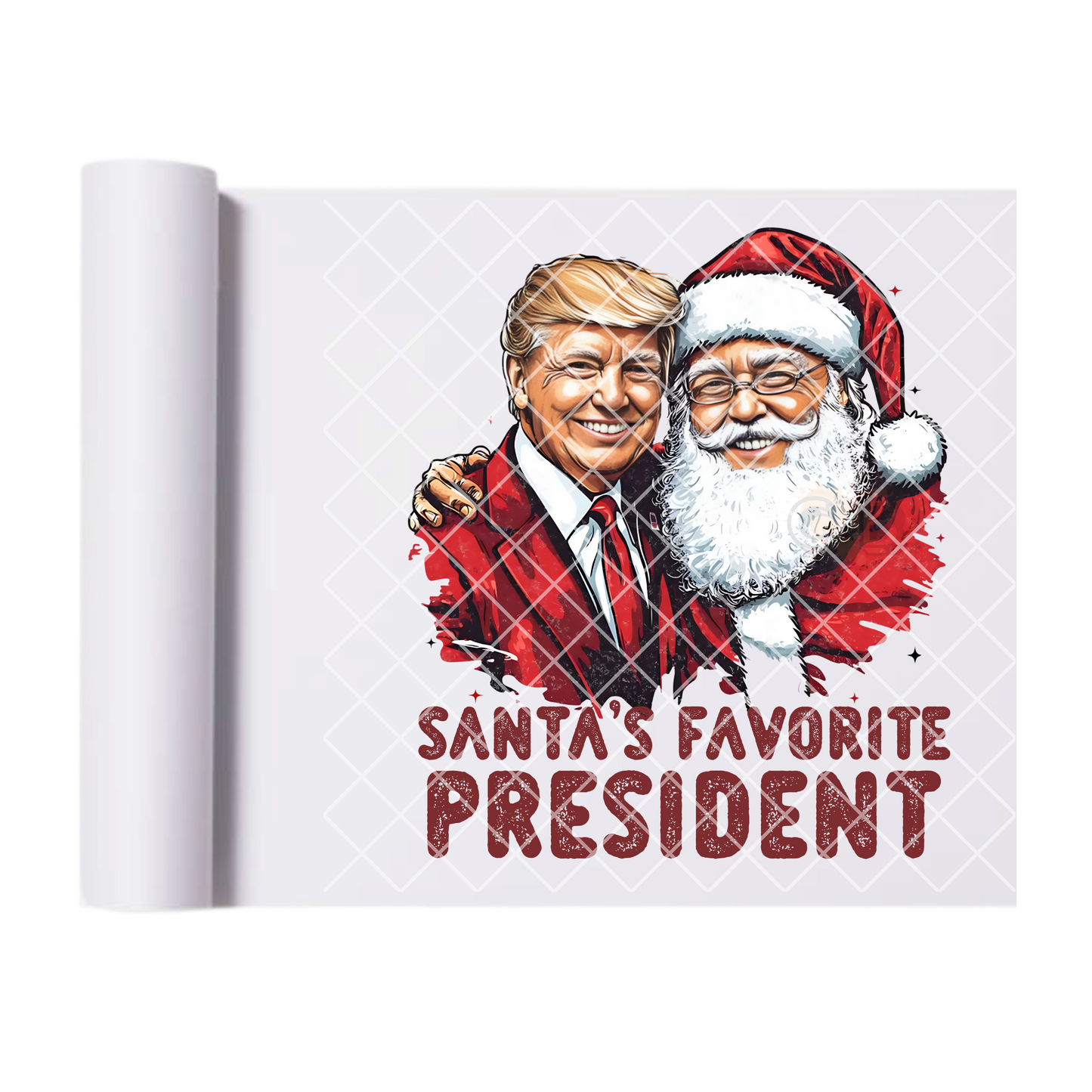 Santa And Trump DTF Transfer