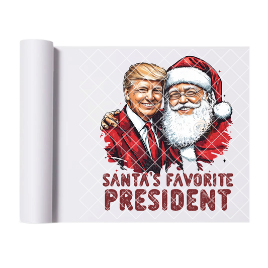 Santa And Trump DTF Transfer