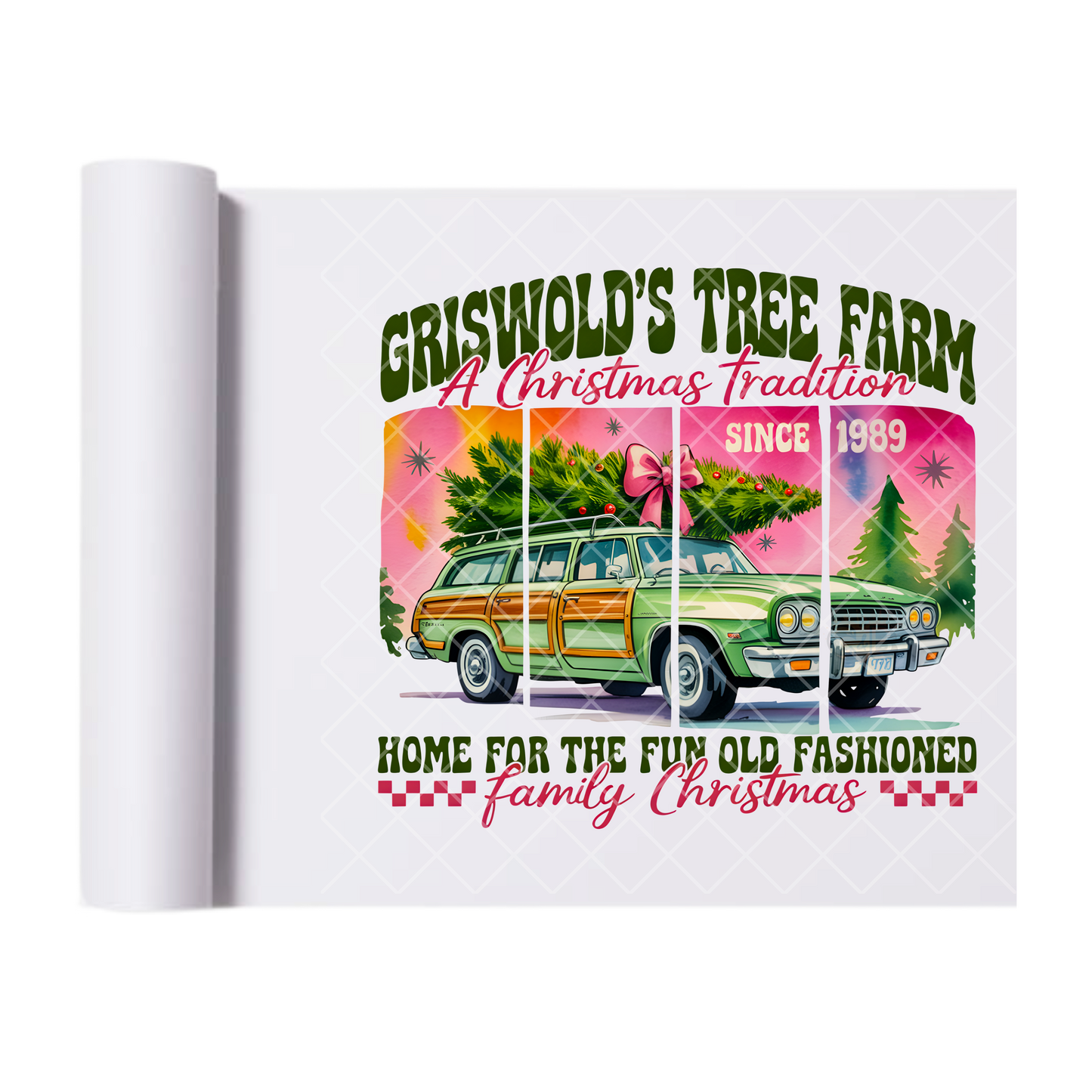 Old Family Tree Farm - Direct-To-Film Heat Transfer for T-Shirts, Cotton, Polyester & Blends - High-Quality Print