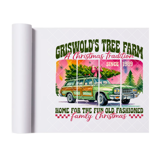 Old Family Tree Farm - Direct-To-Film Heat Transfer for T-Shirts, Cotton, Polyester & Blends - High-Quality Print