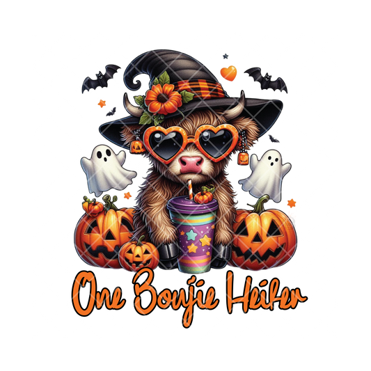 Boujie Highland Halloween Cow PNG File
