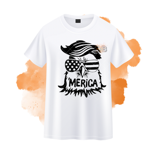 Merica Eagle American Flag Shades T-Shirt