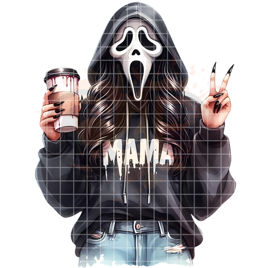 Ghostface MAMA Black Hair PNG