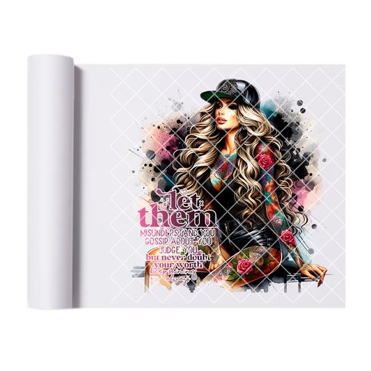 Let them babe pinks DTF transfer-high quality transfer for printing