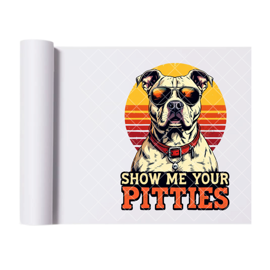 Save the Pitties - Direct Transfer Print, Ready To Press For T-Shirts, Cotton, Polyester & Blends - Tshirt Business Quality