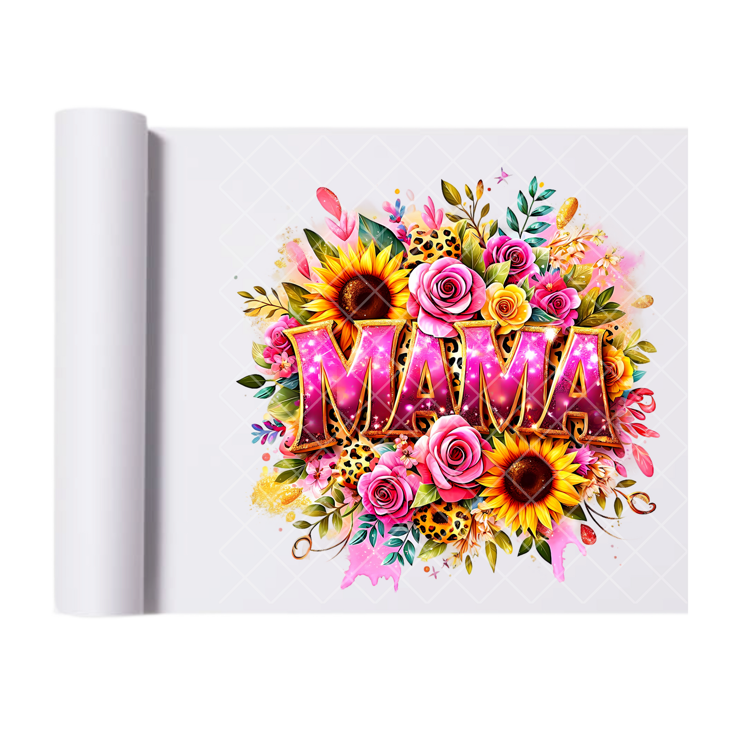Vibrant Mama With Sunflowers - Direct Print Film Transfer for T-Shirts, Cotton, Polyester & Blends - High-Quality Print