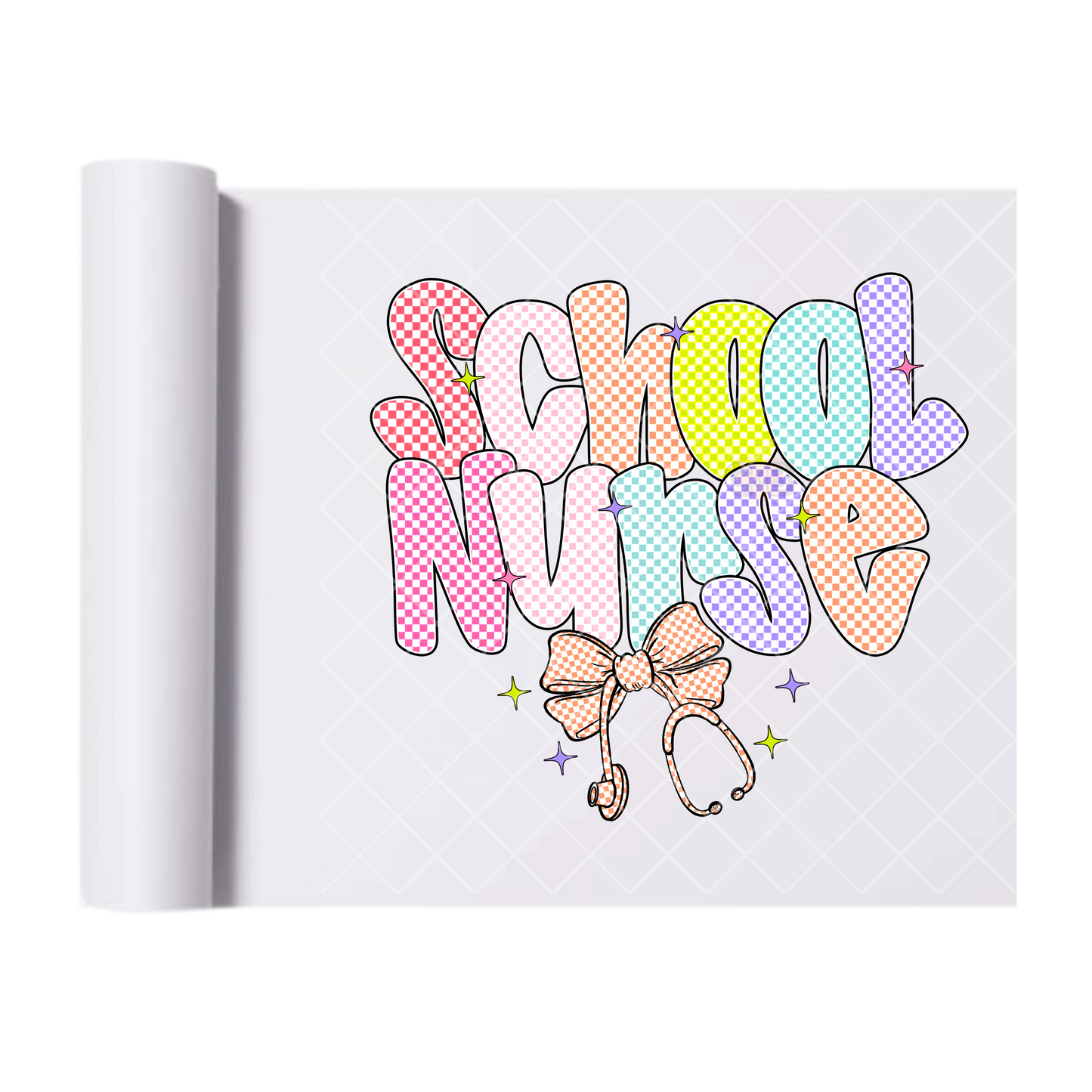 School Nurse - Direct Print Film Transfer for T-Shirts, Cotton, Polyester & Blends - High-Quality Print