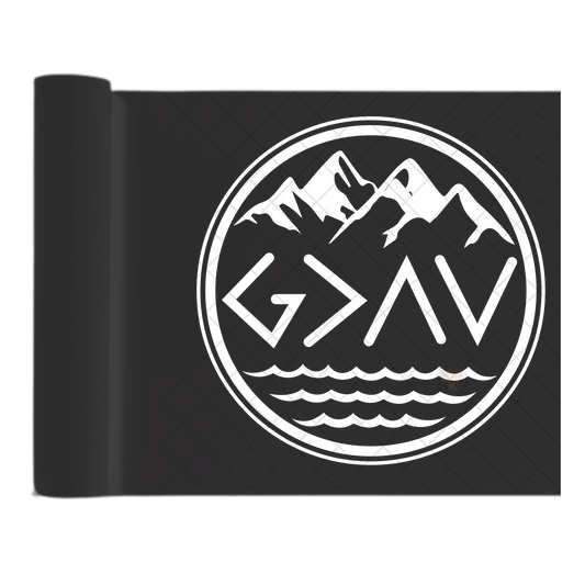 God Is Greater Than The Highs And Lows - Direct Print Film Transfer for Trendy T-Shirts, Cotton, Polyester & Blends - High-Quality Print