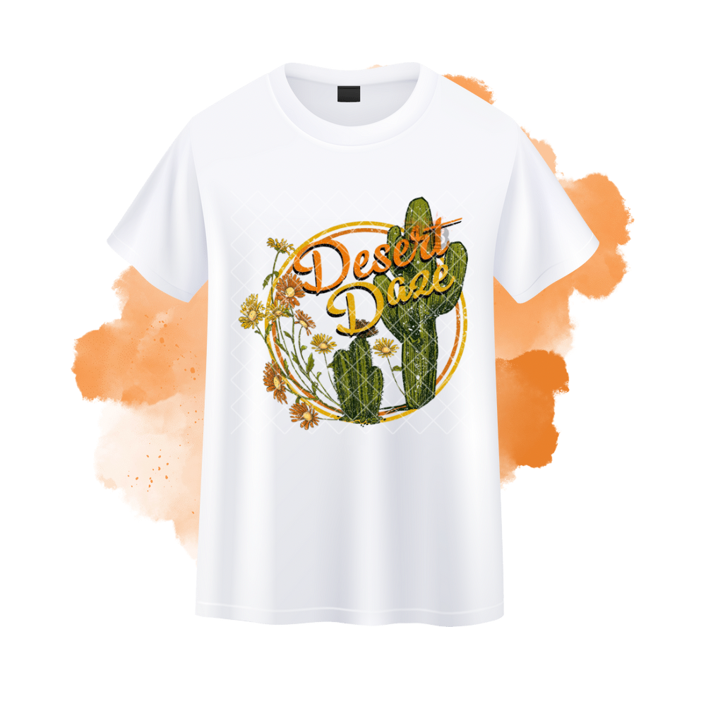 Desert Daze Daisys and Cactus Western T-Shirt