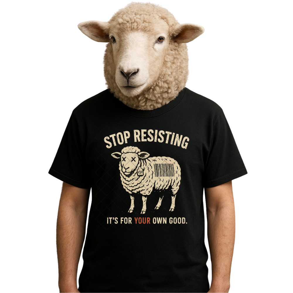 Stop Resisting Sheeple - Premium Graphic T-Shirt for Casual Wear