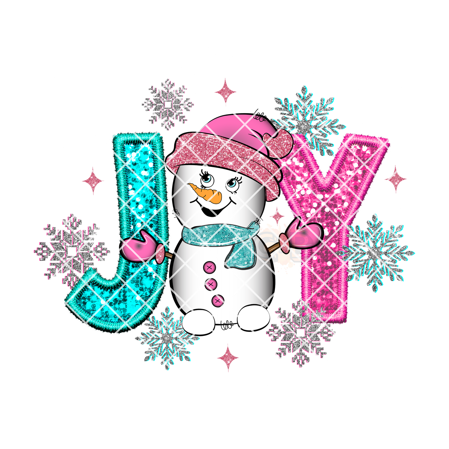 JOY Snowman Glitter T-Shirt