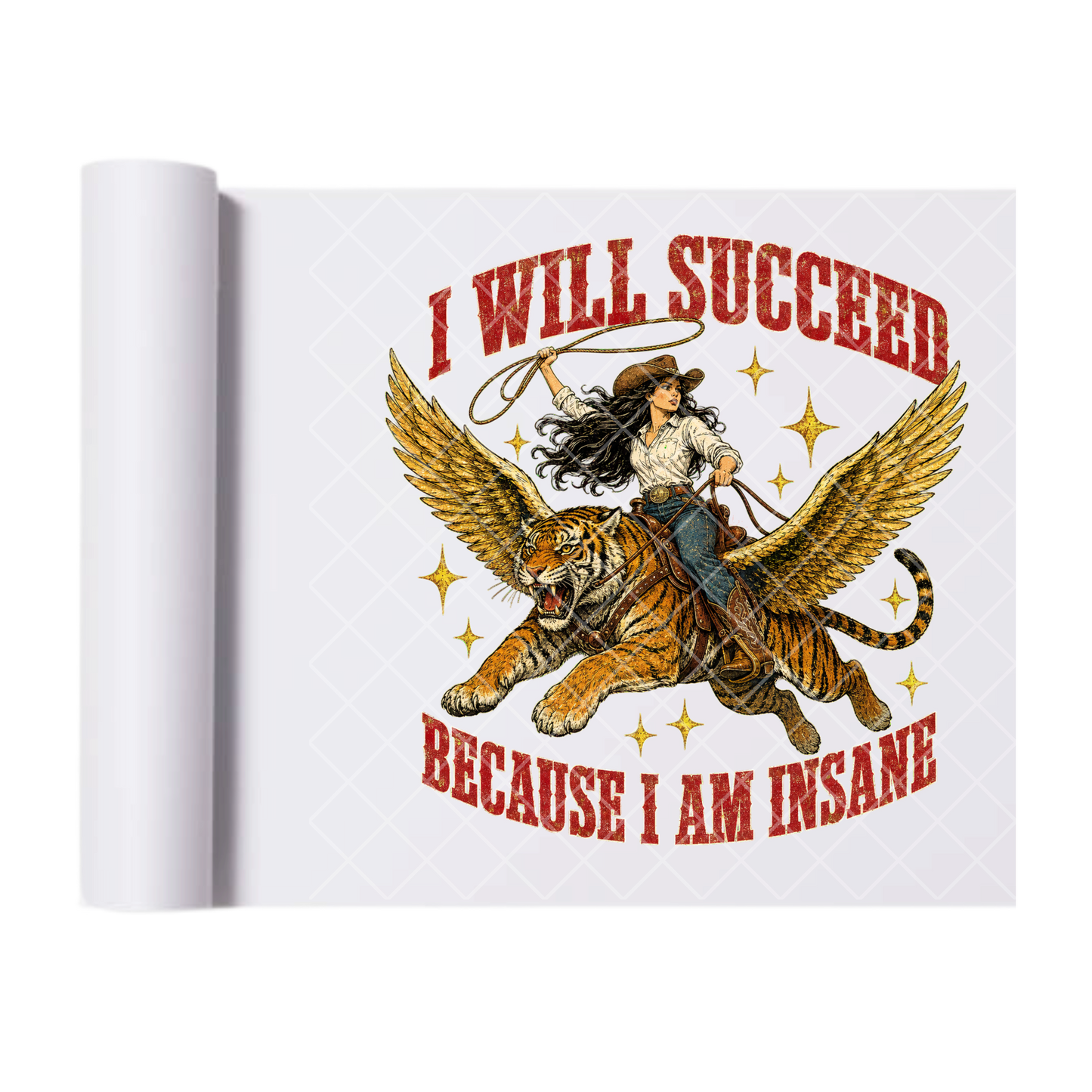 Because I Am Insane - Ready To Press Print Transfer for Apparel, Cotton, Polyester & Blends - High-Quality Print- Commercial Grade