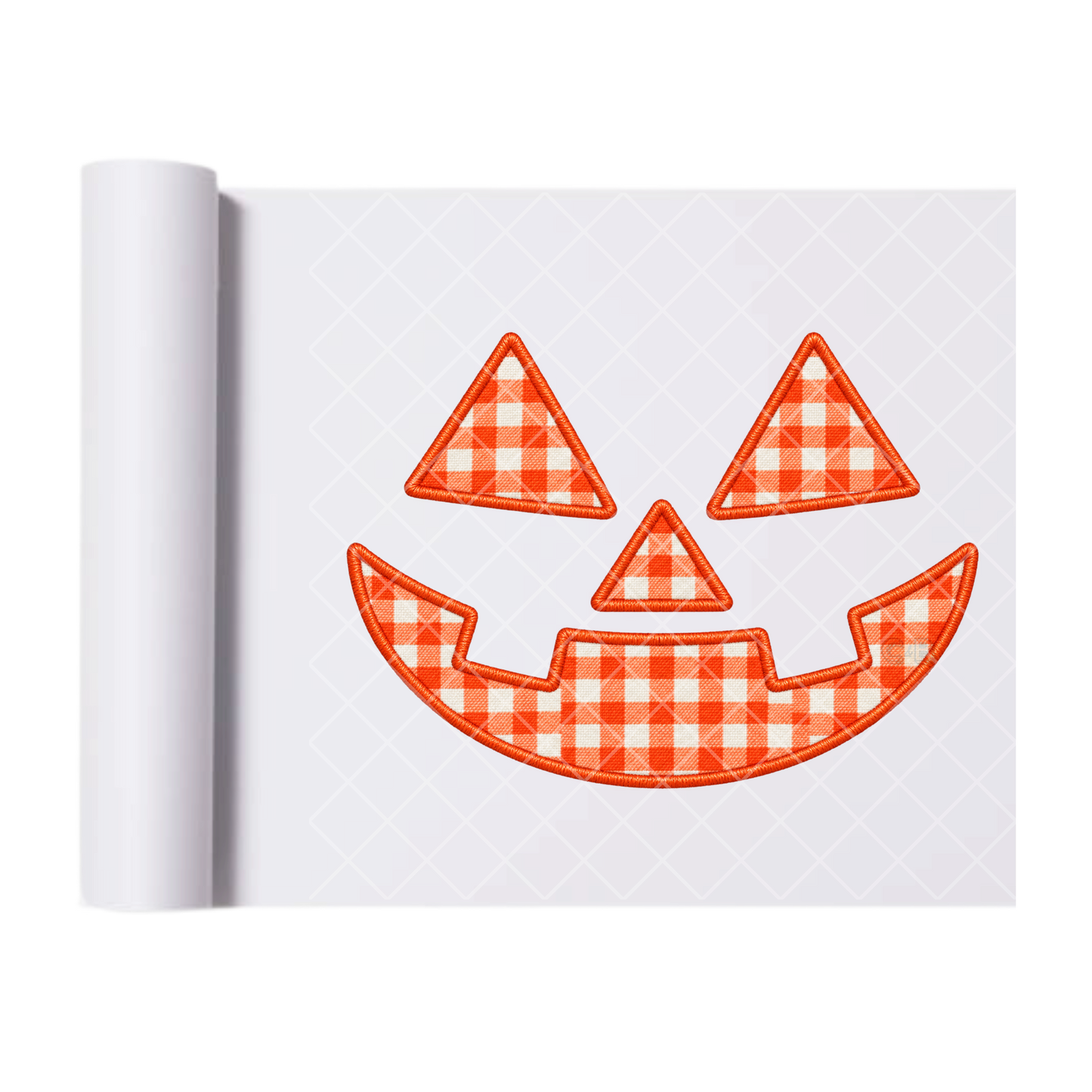 Stitched Pumpkin - Ready To Press Print Transfer for Apparel, Cotton, Polyester & Blends - High-Quality Print- Commercial Grade