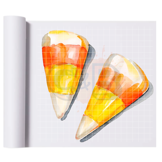 Candy Corn Watercolor DTF Transfer